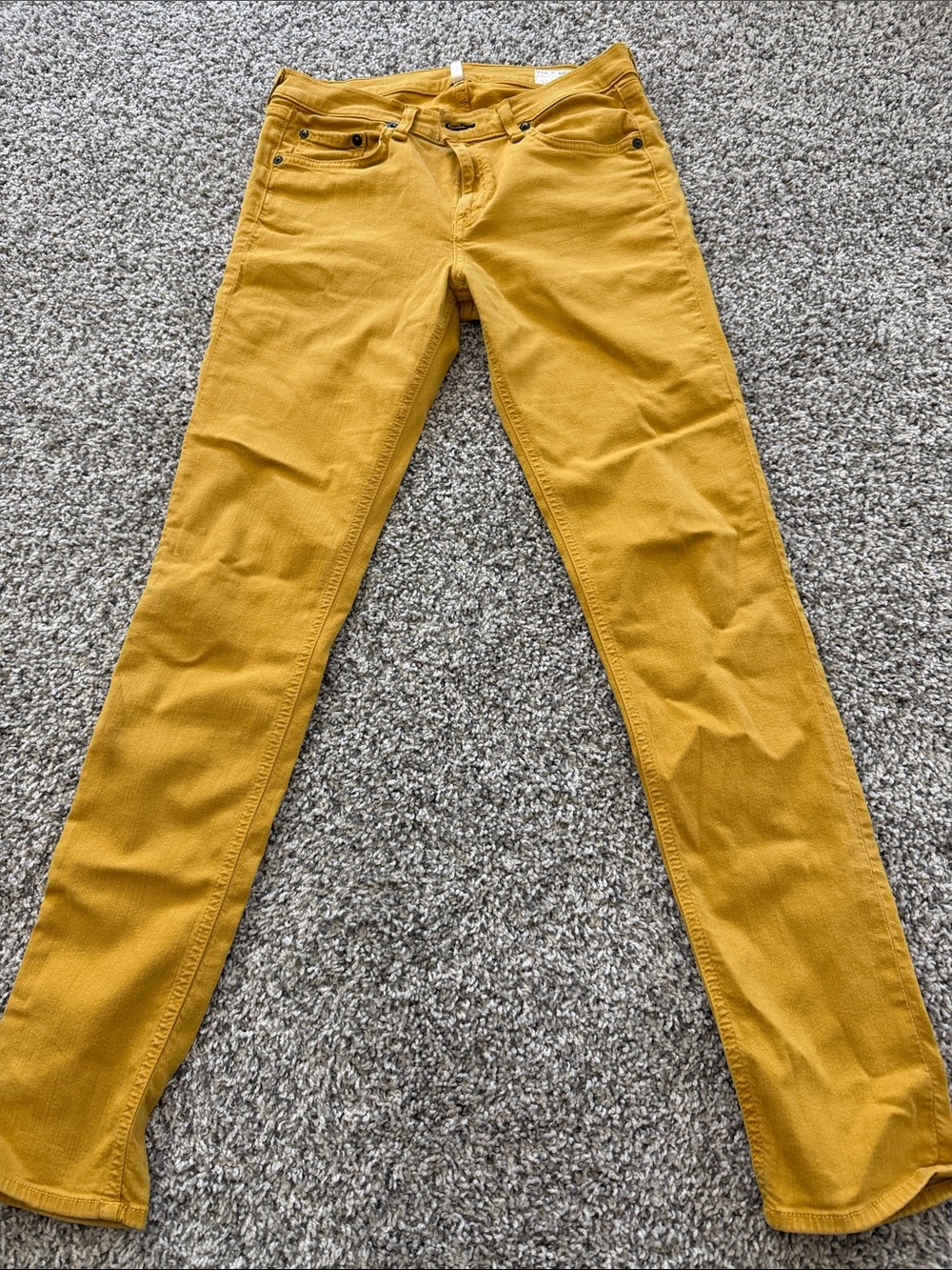 rag & bone Mustard Yellow Skinny Jeans